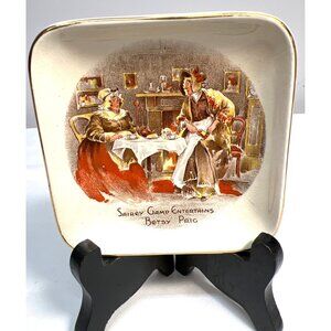 Vintage Sandland Ware Decorative Plate Featuring Sairey Gamp Entertaining Betsy
